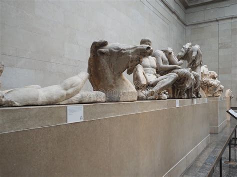 Parthenon Sculptures at British Museum in London Editorial Photography ...