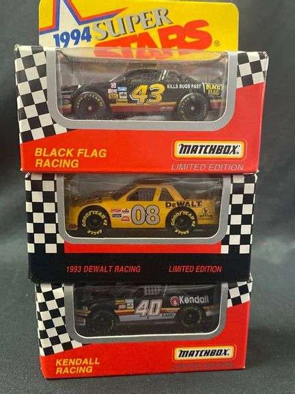 Superstars Matchbox Cars Kendall Racing Black Flag Raising