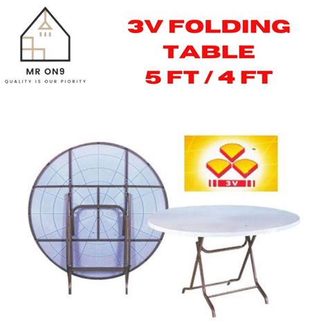 3V High Quality Folding Plastic Table 5ft Meja Plastik Lipat