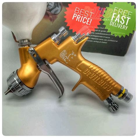 Devilbiss Gti Pro Lite Gold Mm Nozzle Lvmp Car Paint Pistol Spray