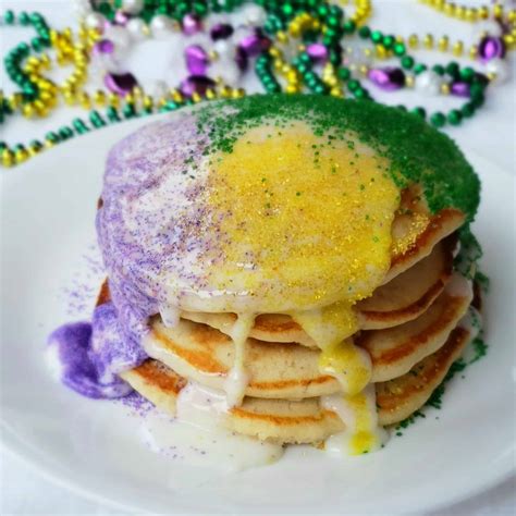 King Cake Pancakes for Mardi Gras and Fat Tuesday - Grits and Gouda