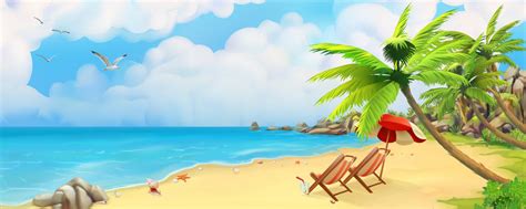 10,227 BEST Cartoon Beach Scene IMAGES, STOCK PHOTOS & VECTORS | Adobe ...