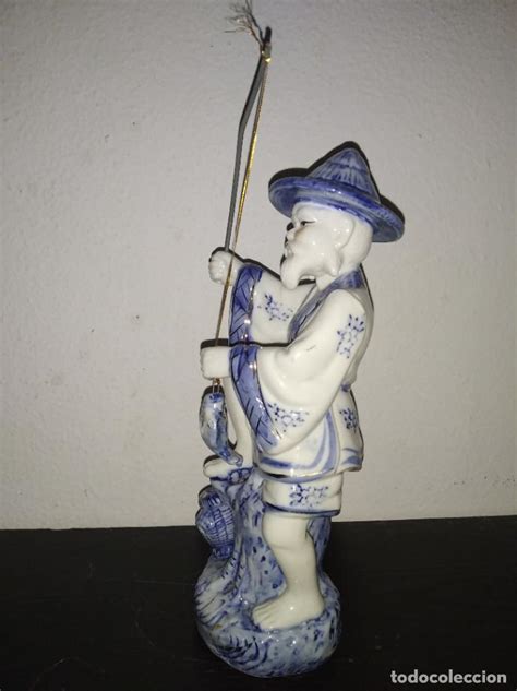 Figura Porcelana China Pescador Comprar Porcelana China Antigua En