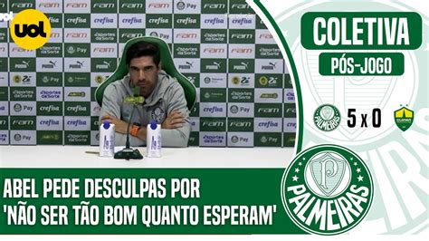 COLETIVA DO PALMEIRAS ABEL PEDE DESCULPAS POR NÃO SER TÃO BOM E