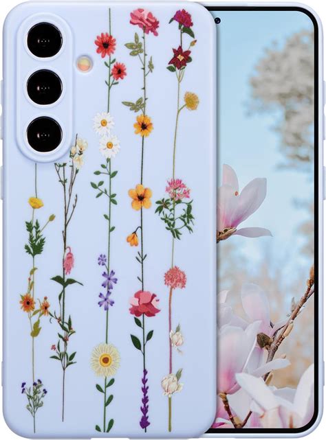 Ztofera Floral Case For Samsung Galaxy S24 Plus 5gclear Cute Flower Pattern Case