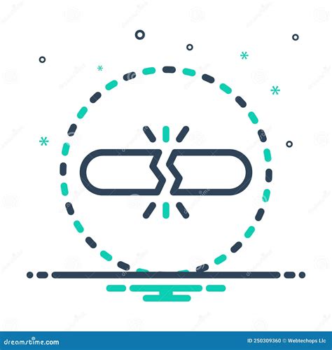 Mixpictogram Voor Onderbrekingsketen En Verbreek De Verbinding Stock