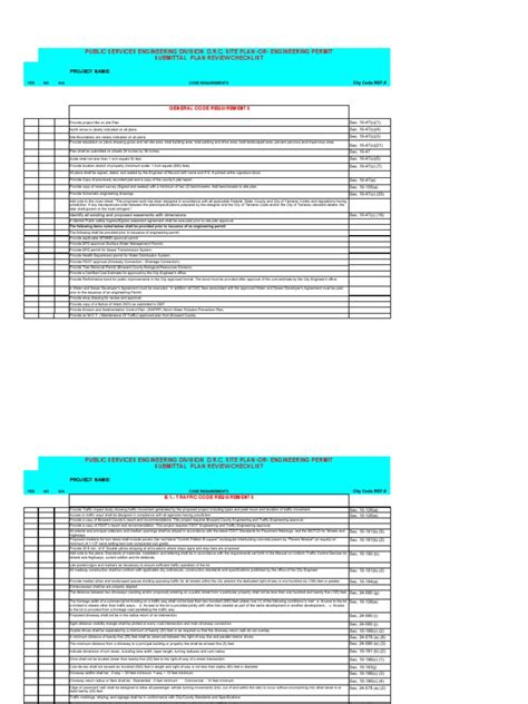 Site Plan Review Checklist - 201205240838598160 | PDF | Pipe (Fluid ...