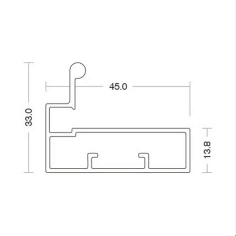 Aluminum I Handle Shutter Profile 45mm Clexa Glass Thickness 4mm Or