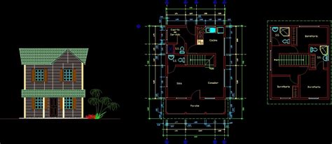 Duplex House Dwg Block For Autocad Designs Cad