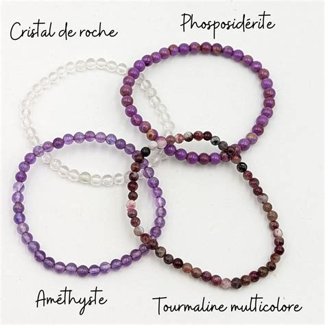 Bracelets Pierre Violette Chakra Couronne Garaulion