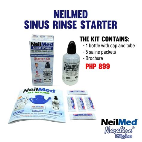 Hot Sale Neilmed Sinus Rinse Starter Kit 5 Packets Nasal Irrigator