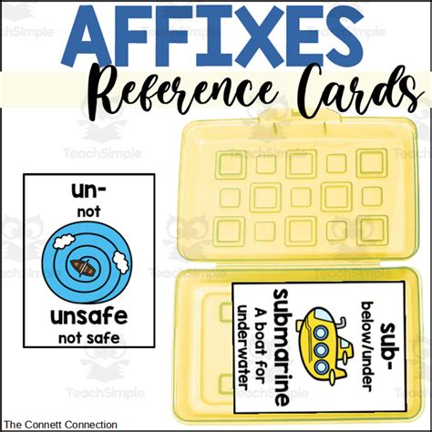 Affixes Reference Cards For Prefixes And Suffixes By Teach Simple