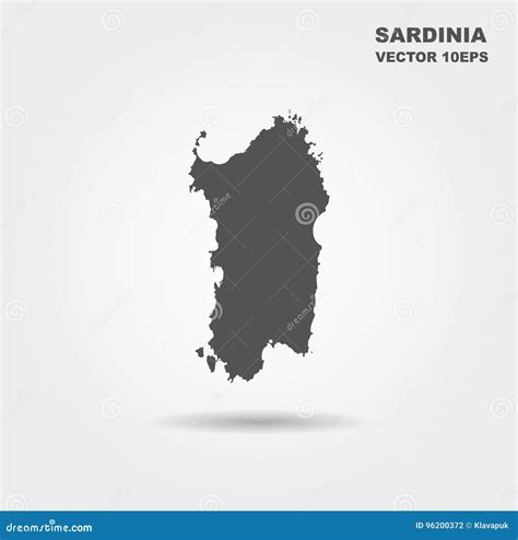 Map Of Sardinia Italy Vector Illustration Stock Vector Illustration