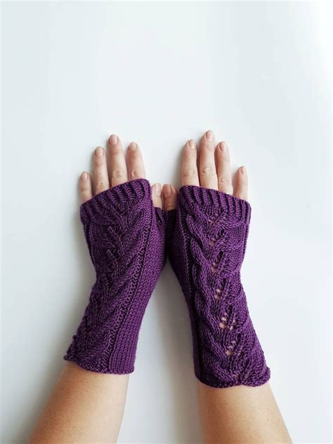 Wool Fingerless Gloves Knit Mittens Mitten Gloves Women Mittens