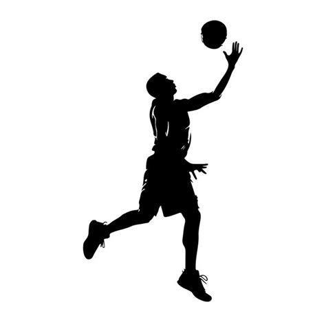 Premium Vector Basketball Silhouette Vector On White Background