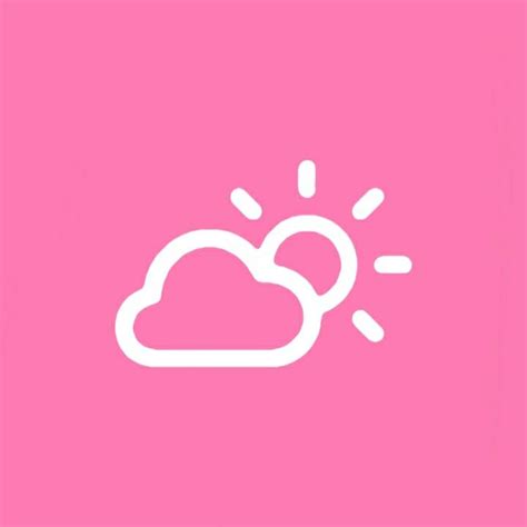 Pink Weather App Icon App Icon Design App Icon Ios App Icon Design