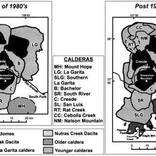 Map of the southern part of the La Garita caldera, showing faults... | Download Scientific Diagram