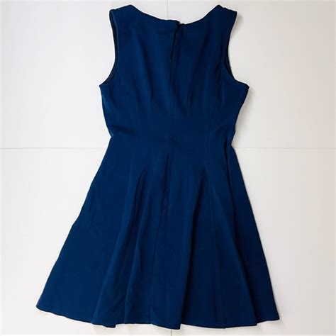 Monteau Dresses Monteau Pleated Navy Blue Royal Blue Mini Dress