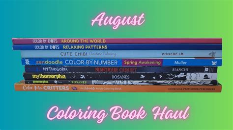 August 2024 Coloring Book Haul Chibi Scary Spring Kerby Rosanes