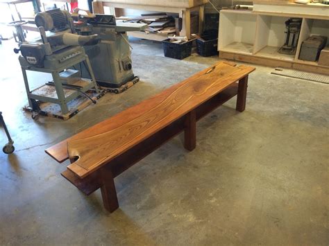 Hand Crafted Genkan Bench Entryway Bench With Captured Russian Olive