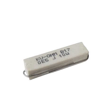 K W Axial Lead Ceramic Encased White Wire Wound Resistors