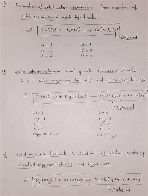 Solved A Novel Process For Obtaining Magnesium From Sea Water