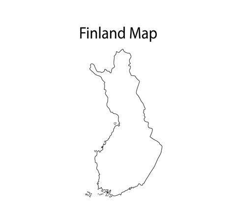 Finland Map Outline Vector Illustration in White Background 11661467 Vector Art at Vecteezy