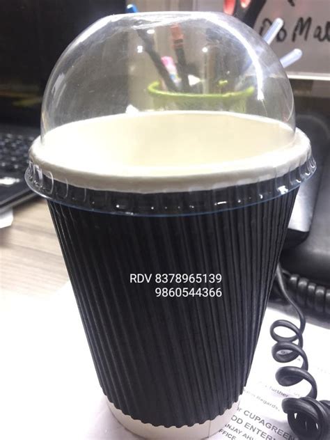 Ripple Glass With Lid 450ml At Rs 7 5 Piece Ripple Paper Cup In