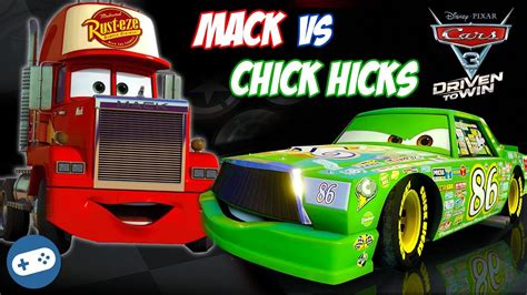 Cars Driven To Win Mack Vs Chick Hicks Takedown Gameplay Ps Youtube