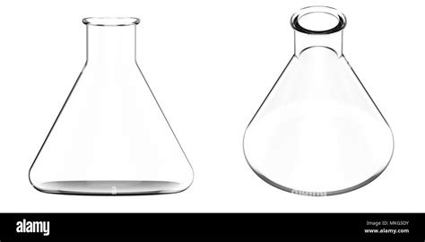 3d Rendering Empty Beaker Or Laboratory Glassware Isolated On White