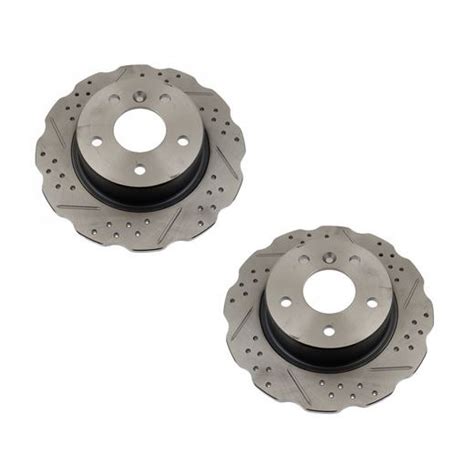 SDB000470WCDG Terrafirma Wavy Drilled Grooved Brake Discs X2 Rear