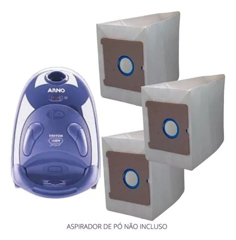 Kit 12 Saco P aspirador De Pó Arno Triton 1400w Descartável Frete grátis