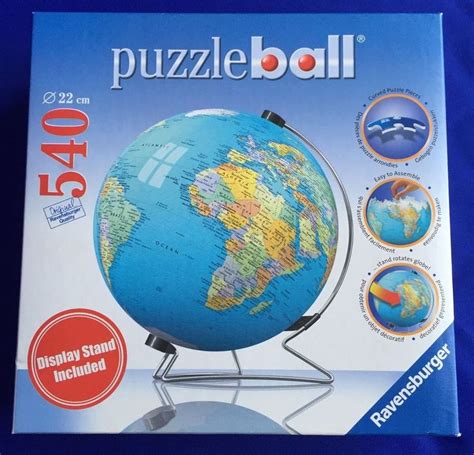 Ravensburger 3d Jigsaw Puzzle Earth World Globe New 540 Piece With