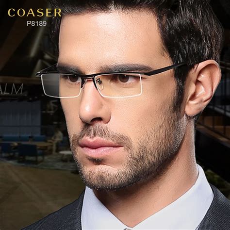 Buy Best Glasses frame Men Half Brand designer Titanium rimless ...