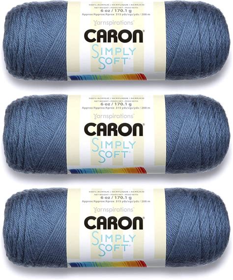 Caron Simply Soft Yarn Solids 3 Pack Country Blue H97003 9710