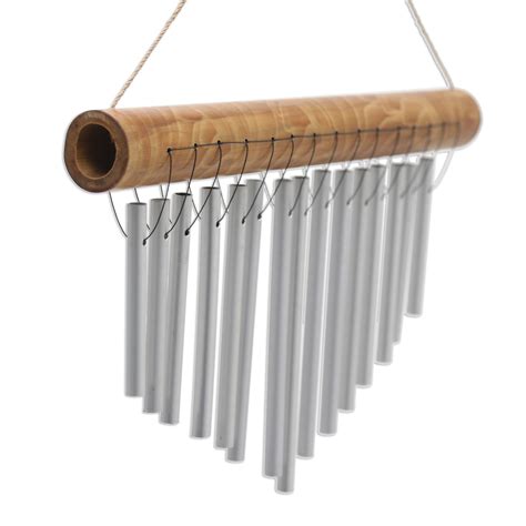 Handcrafted Bamboo Wind Chimes From Bali Natural Ring Novica