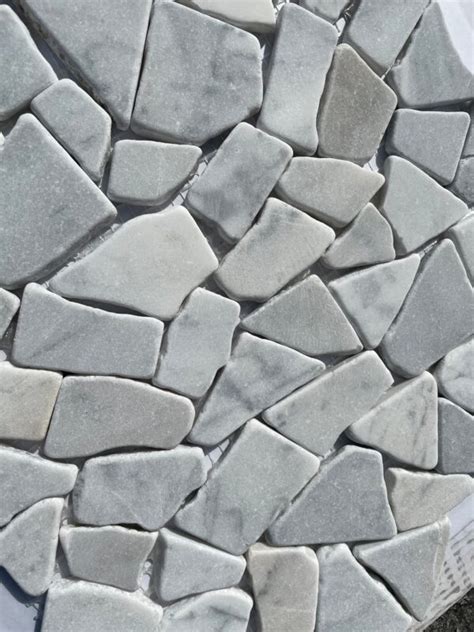 Carrara Tumbled Verona Pebble Mosaic Tile Depot MTD