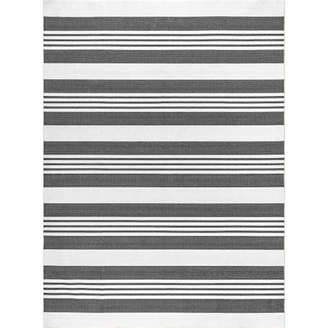 Nuloom Lena Machine Washable Striped Gray Ft X Ft Area Rug