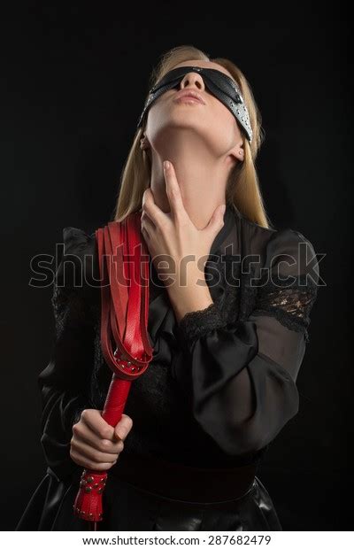 Girl Red Leather Whip Mask Bdsm Stock Photo Shutterstock