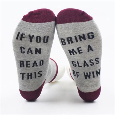 If You Can Read This Bring Me A Glass Of Wine Womens Socks