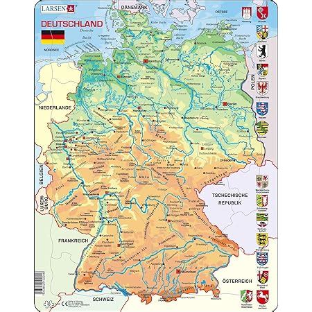 Larsen A11 Mappa Politica Della Germania Edizione Tedesco Puzzle