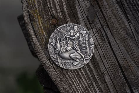 Niue Samson Oz Silver Antiqued Coin Grreserve