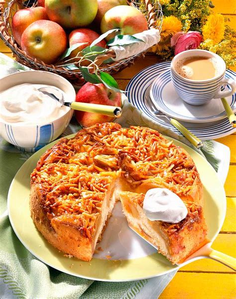 Apfel Bienenstich Kuchen Rezept Lecker