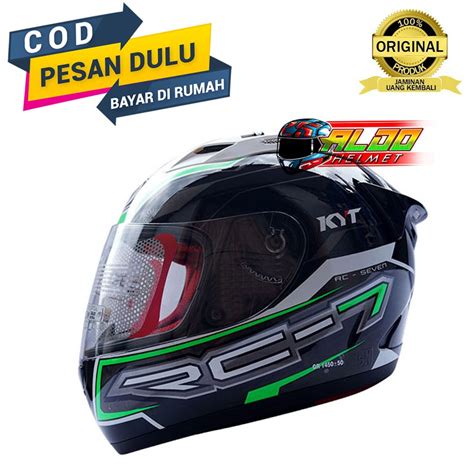 Jual KYT RC SEVEN FULL FACE HELM KYT RC 7 MOTIF RC7 SERIES 14 BLACK