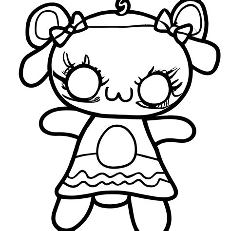 Kawaii Chibi Coloring Page Black And White · Creative Fabrica