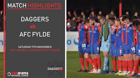 HIGHLIGHTS Dagenham Redbridge V AFC Fylde YouTube