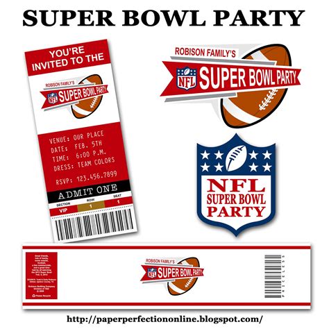 Paper Perfection: Super Bowl Party Printables