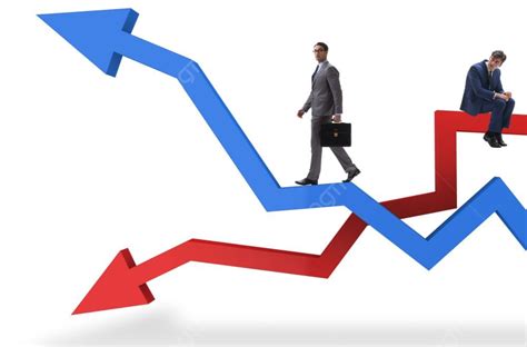 The Businessman With Charts Of Growth And Decline Businessman With