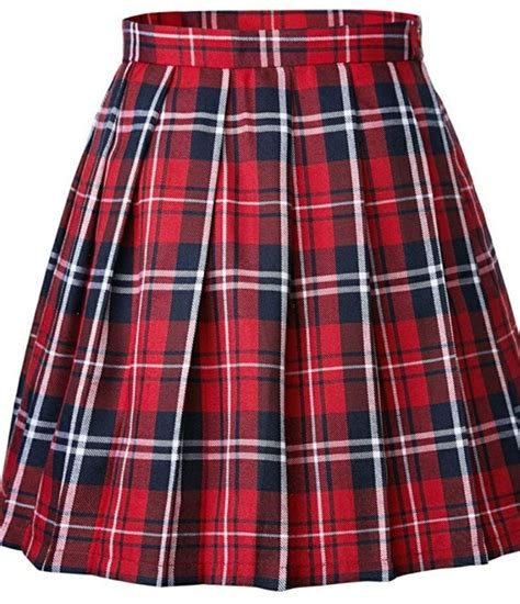 Red plaid skirt | Red plaid skirt, Red skirts, Outfits