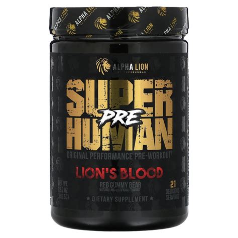 Alpha Lion Superhuman Pre Lions Blood Red Gummy Bear 122 Oz 346